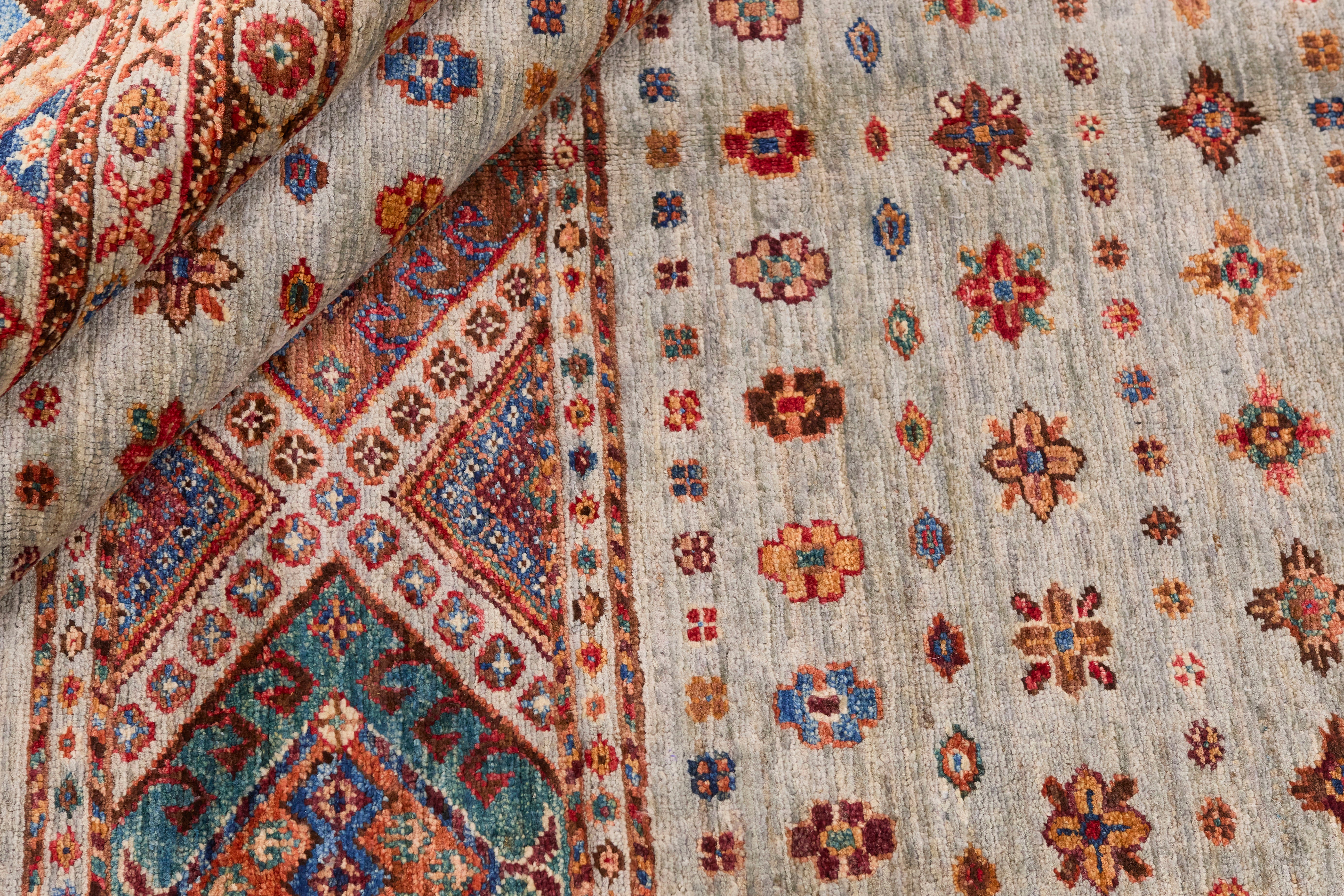 Traditional multicolour luxury Shall Collection rug