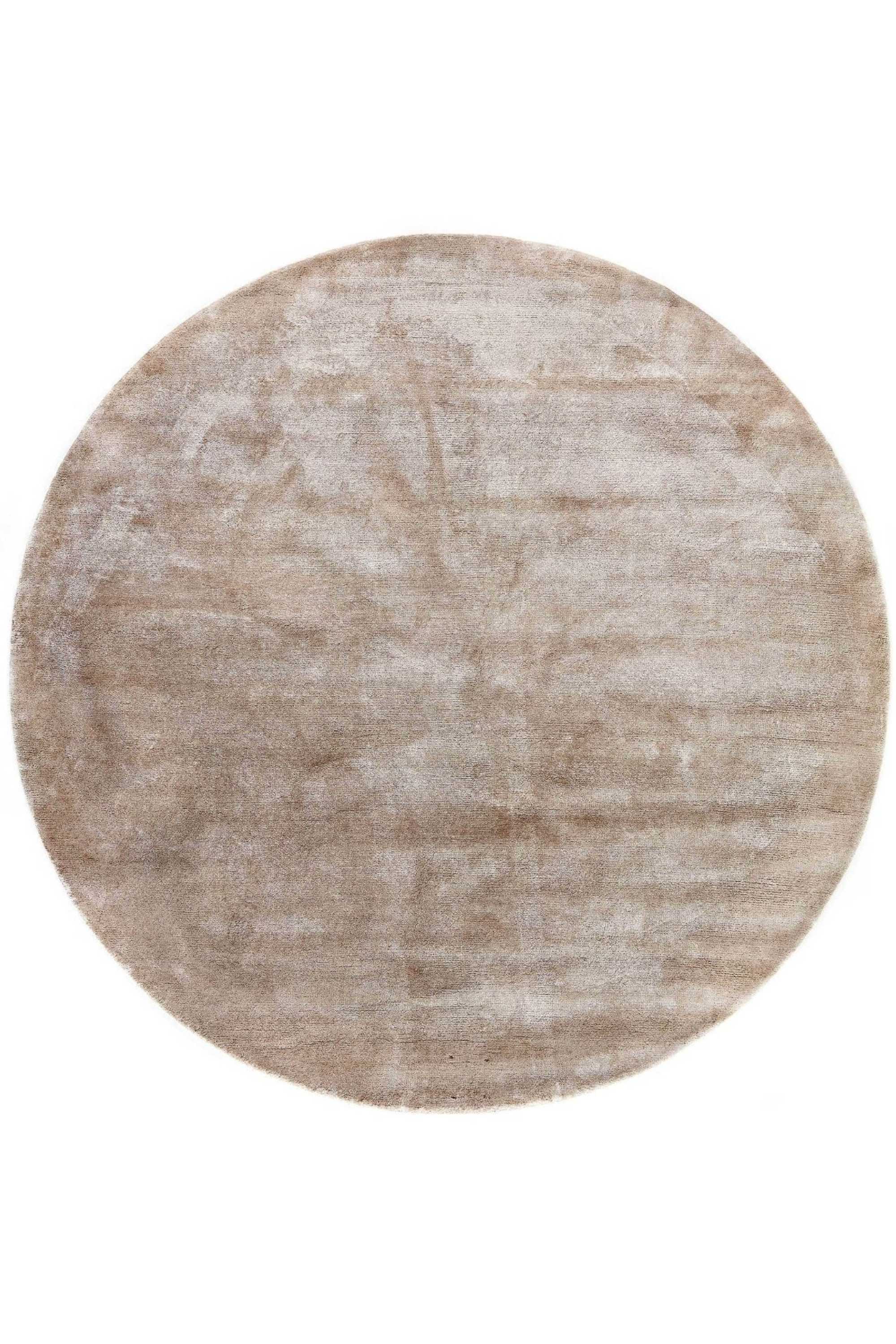 plain beige circle rug