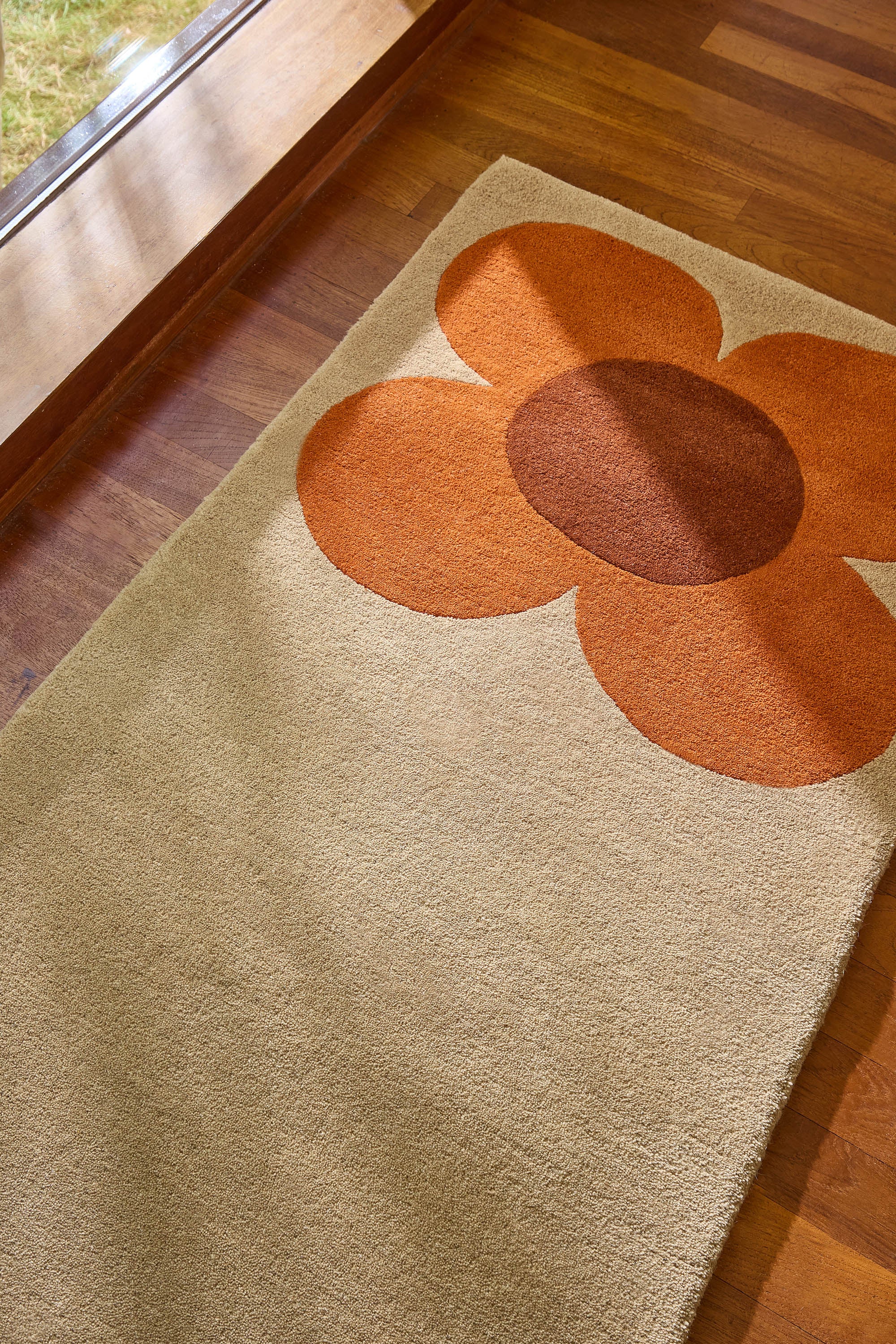 Orla Kiely Flower Placement Pumpkin/Ecru 158203 Runner
