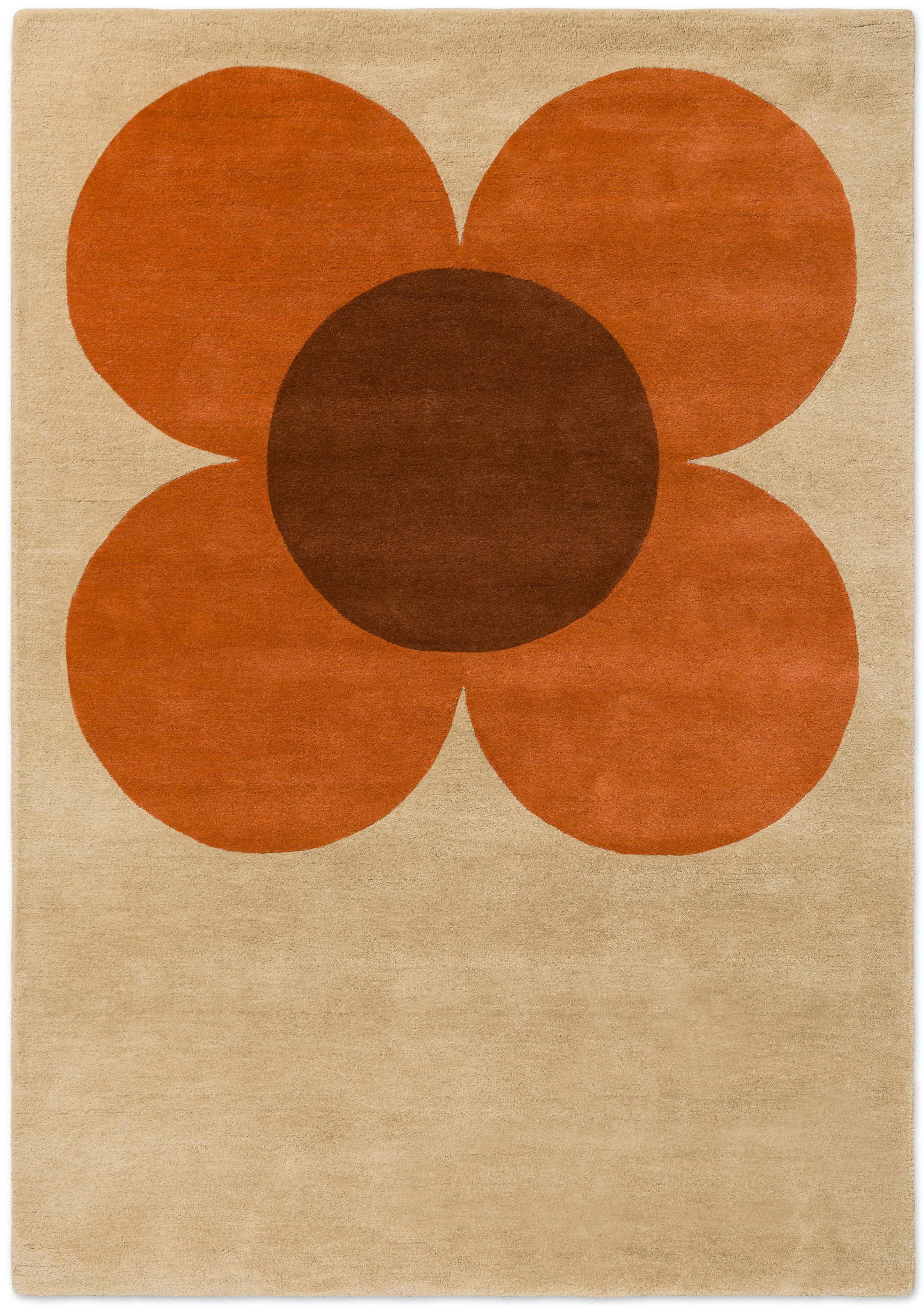 Orla Kiely Flower Placement Pumpkin/Ecru 158203
