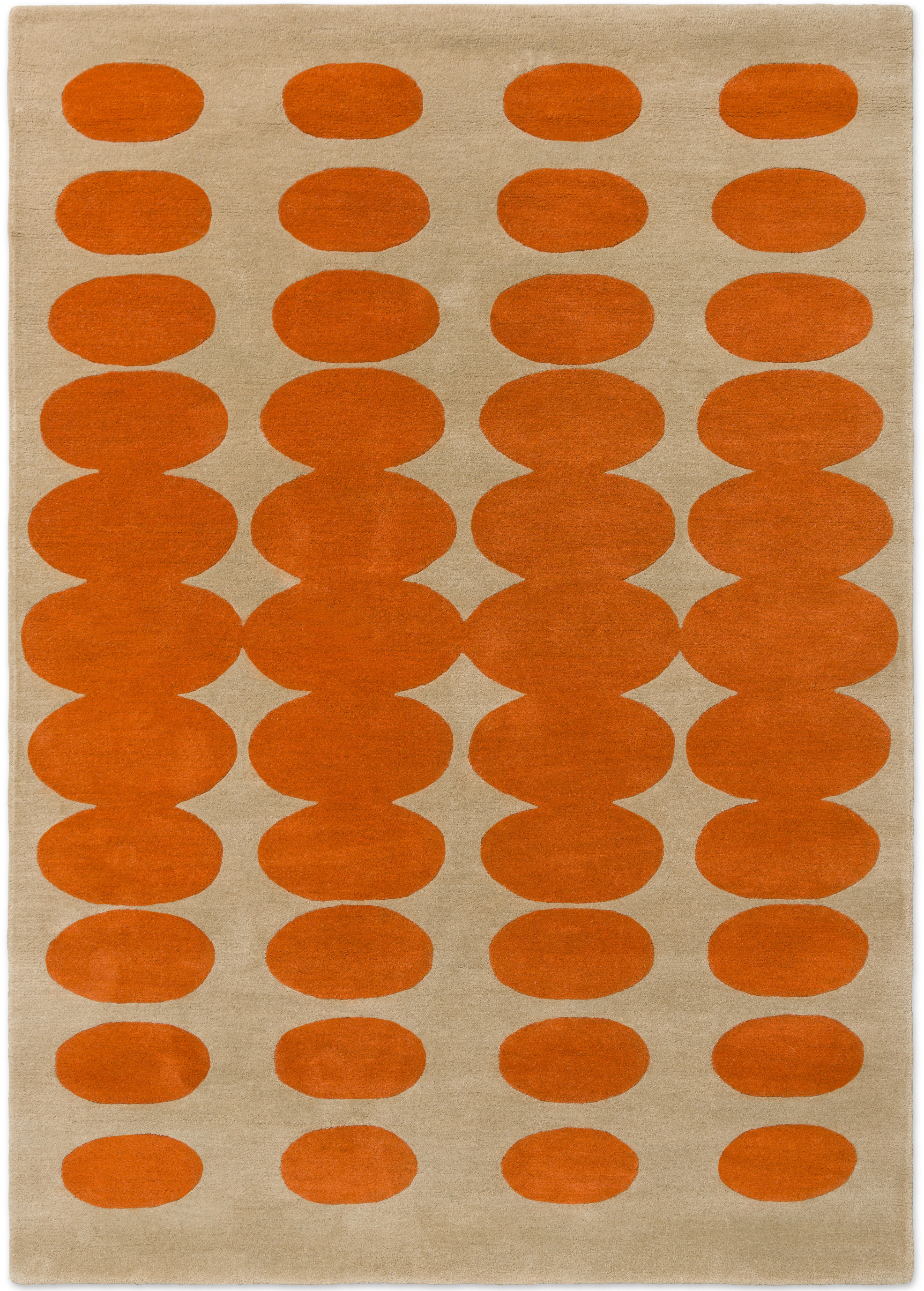 Orla Kiely Optical Oval Orange/Sand 57703