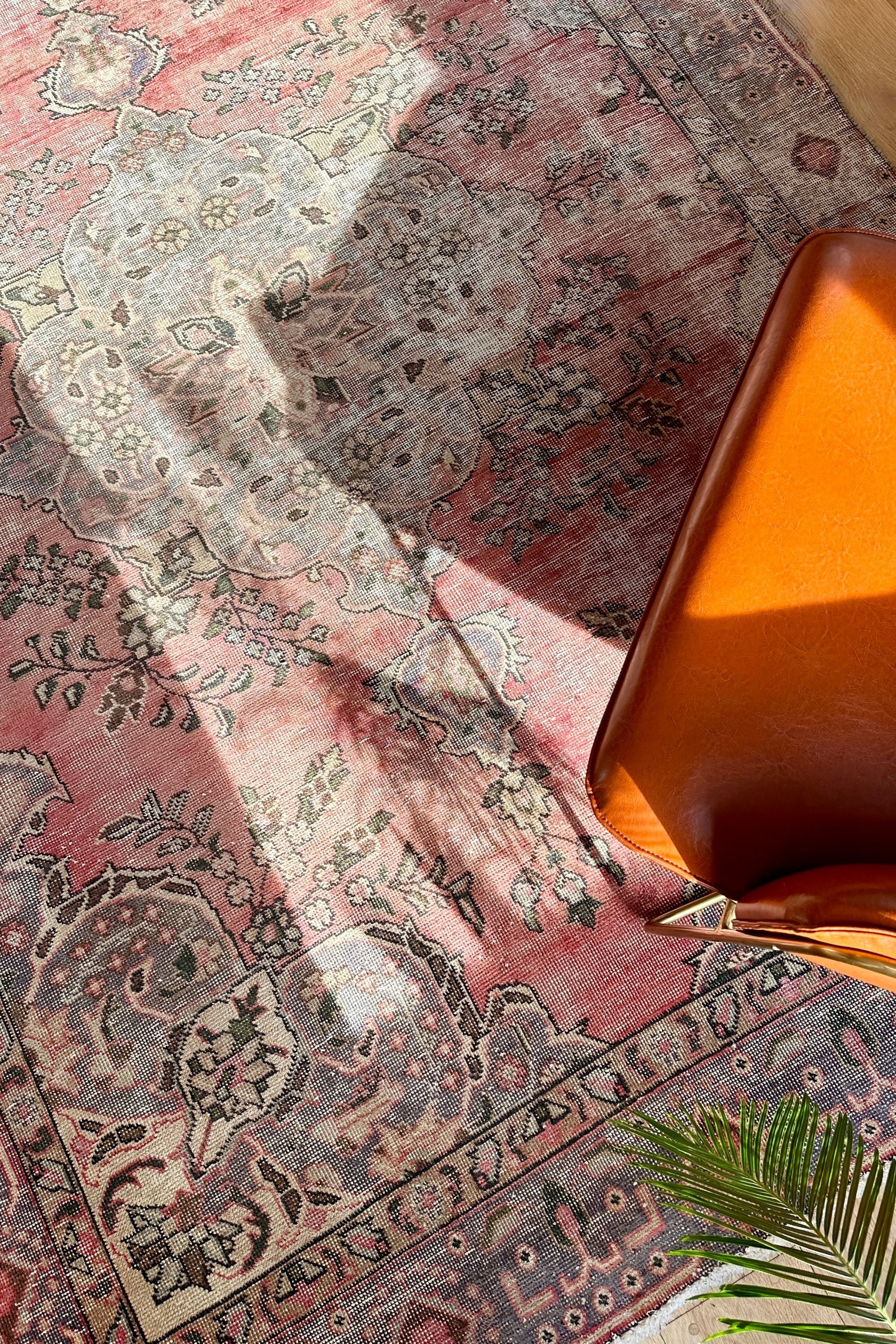 Luxury vintage royal fine rug with faded vintage pattern
