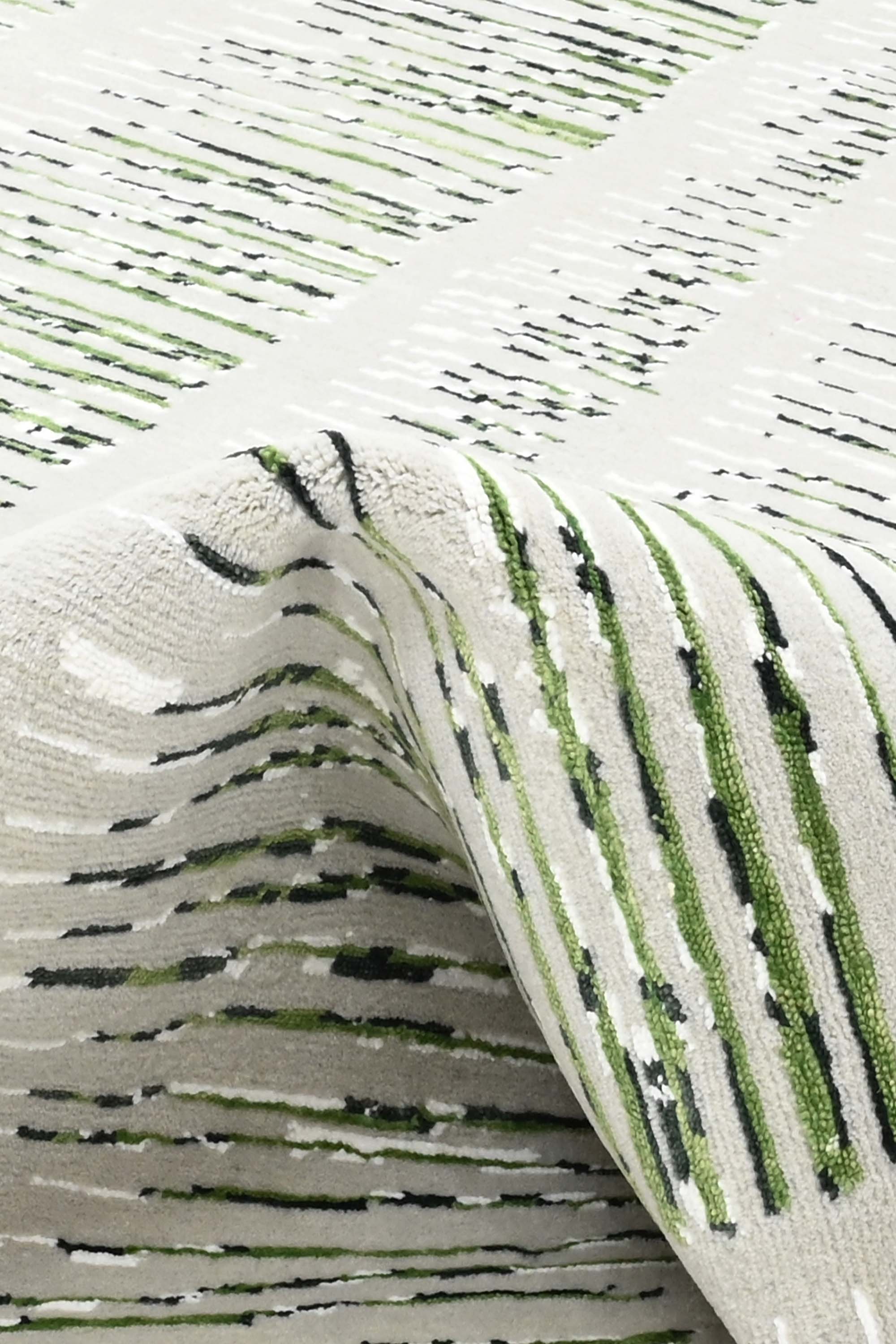 Modern green luxury abstract rug