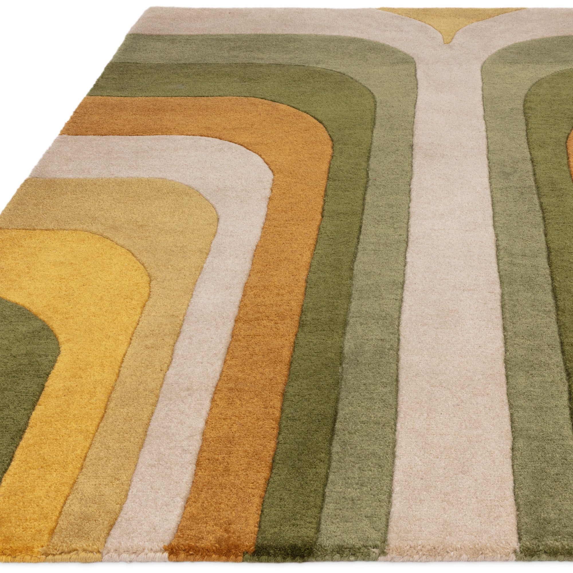 Multicolour retro style rug