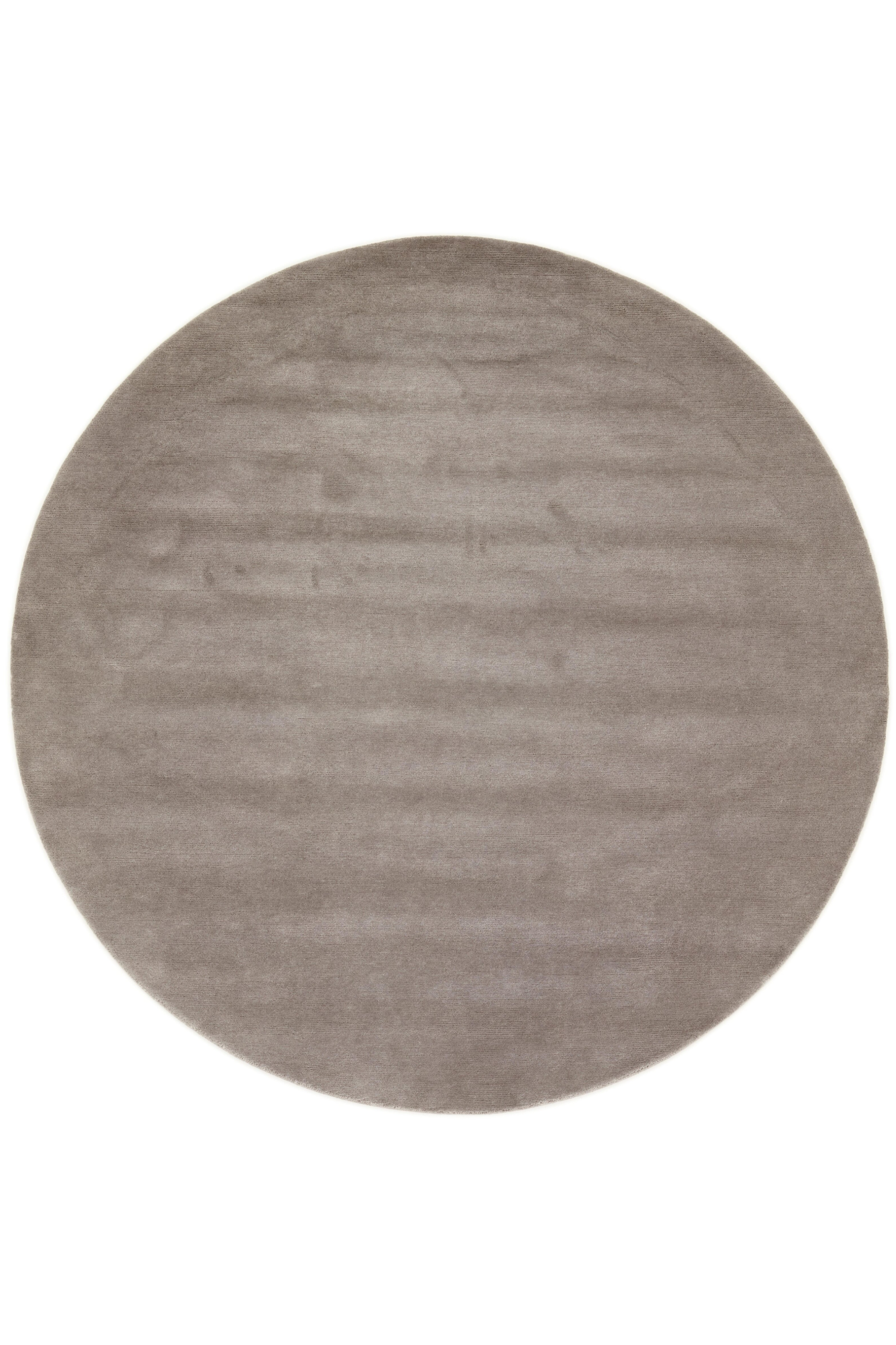 Luxury plain modern brown circle rug