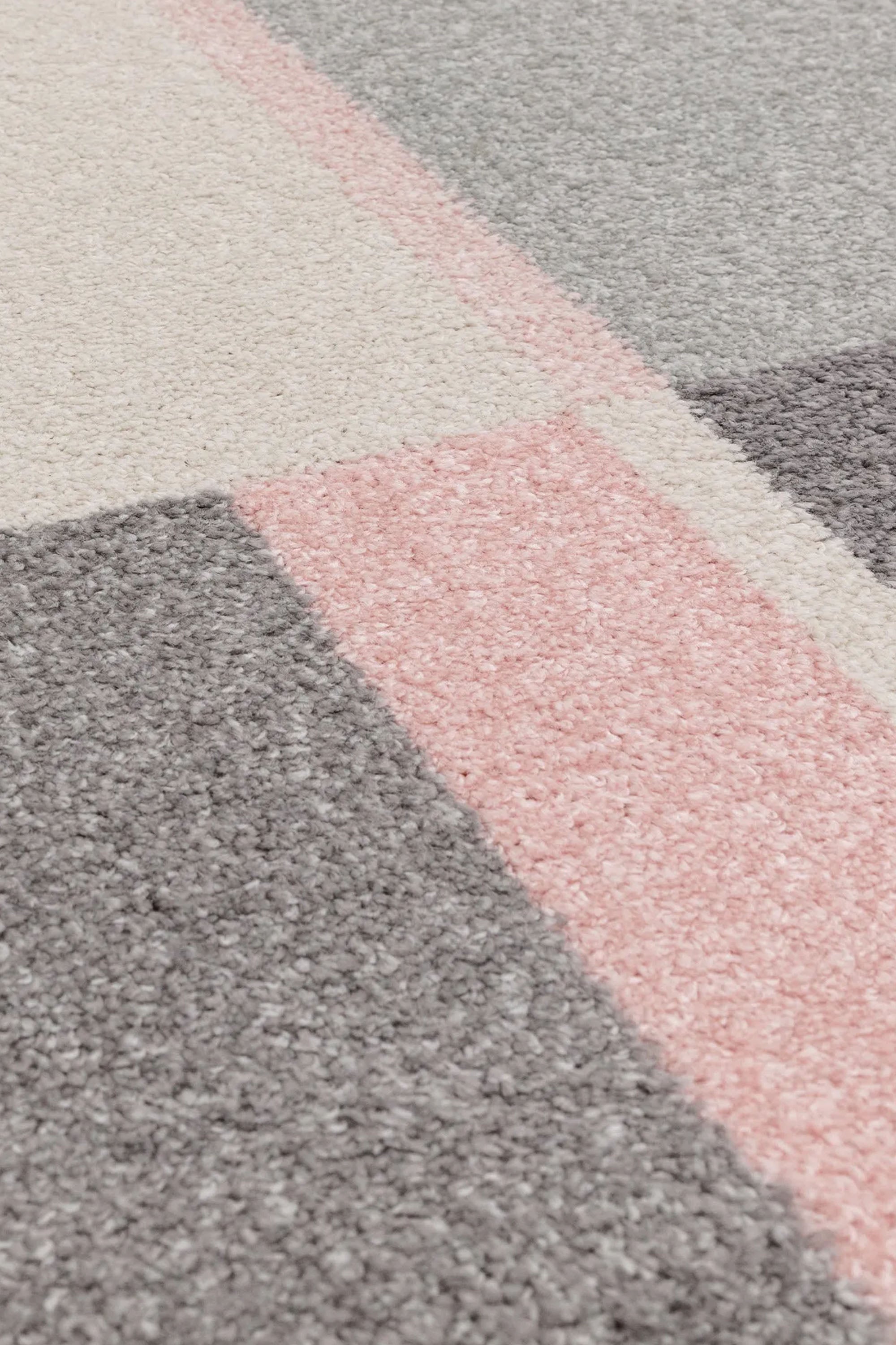 geometric pink flatweave rug