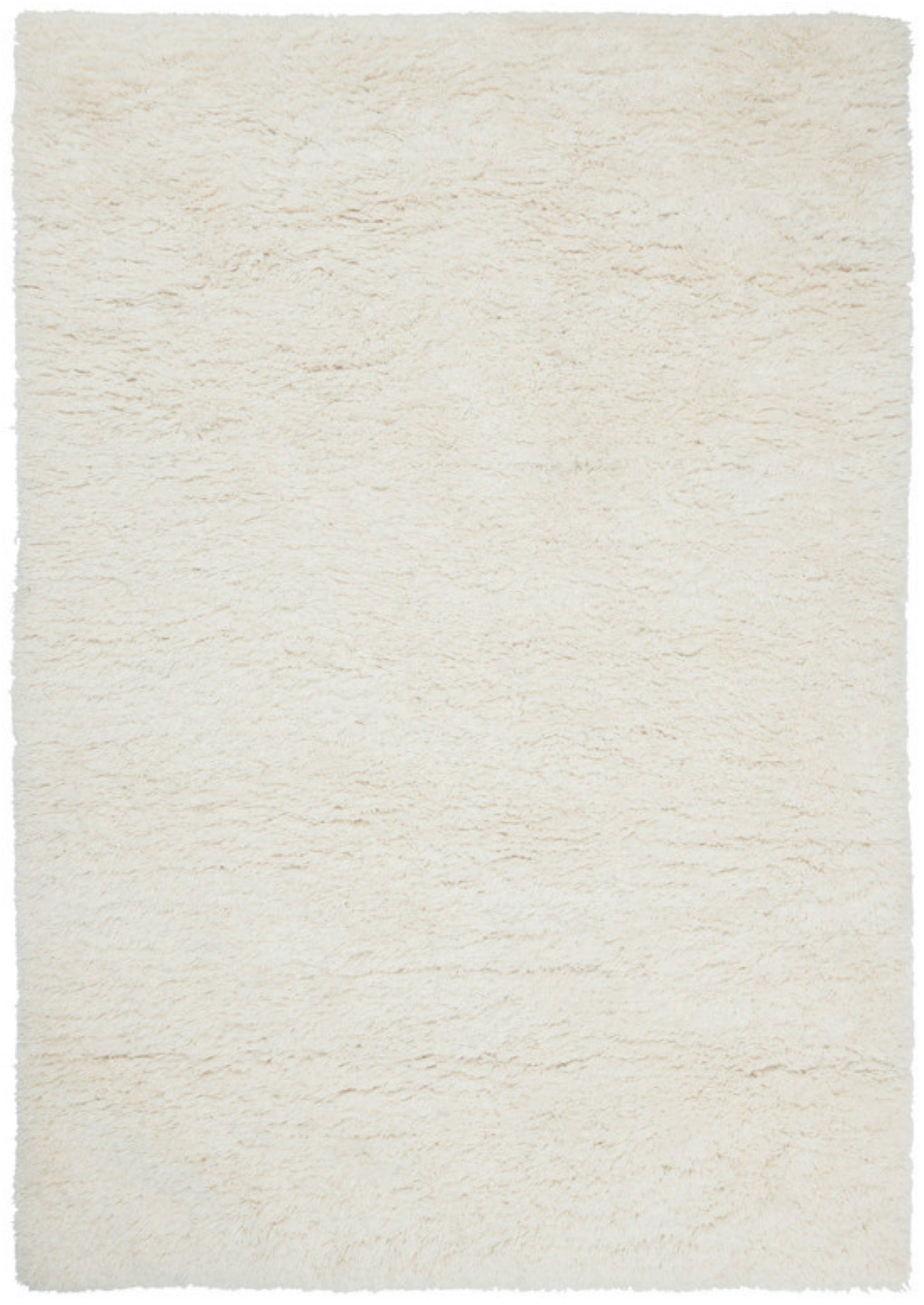 Woven white wool rug