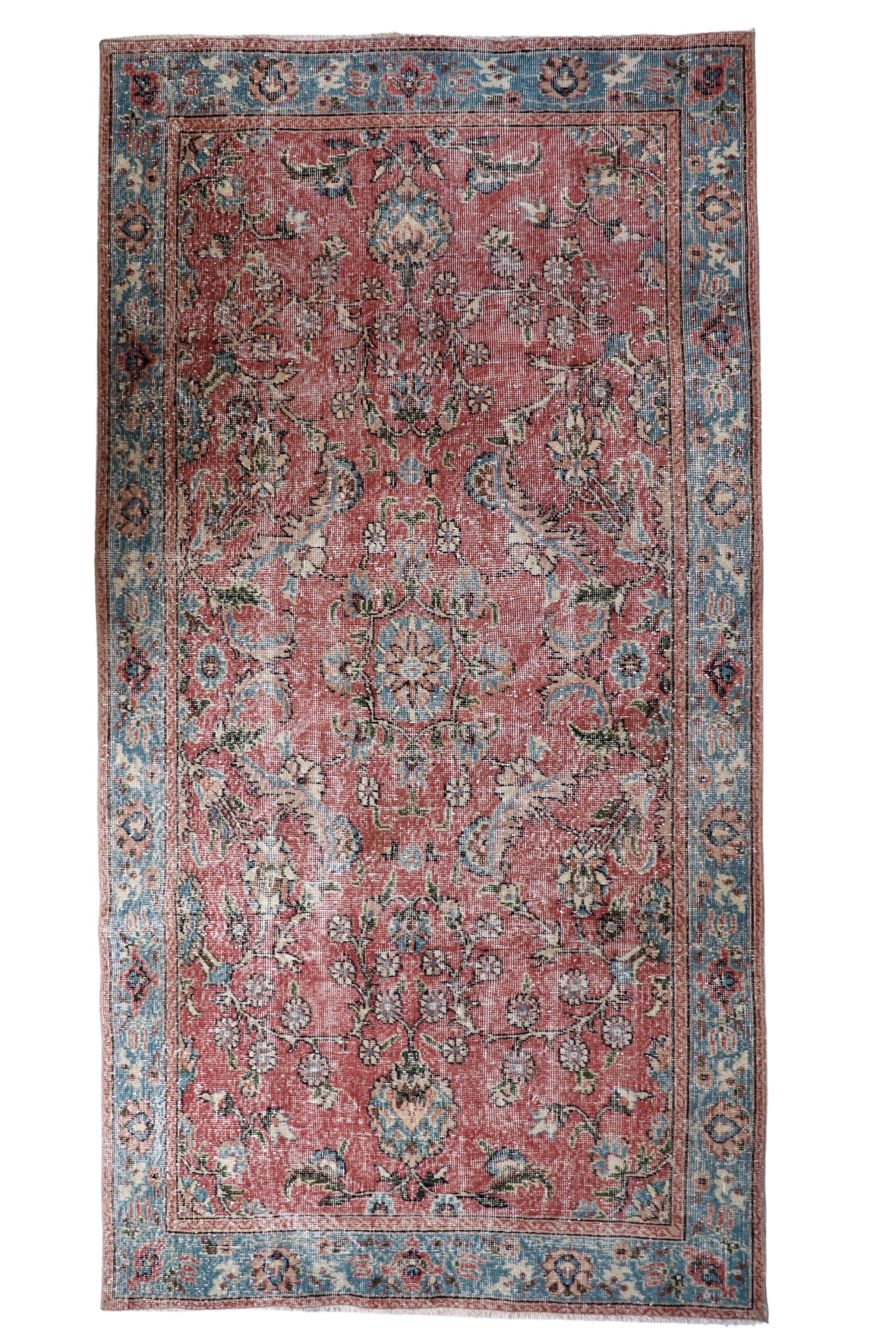 Vintage red & teal rug