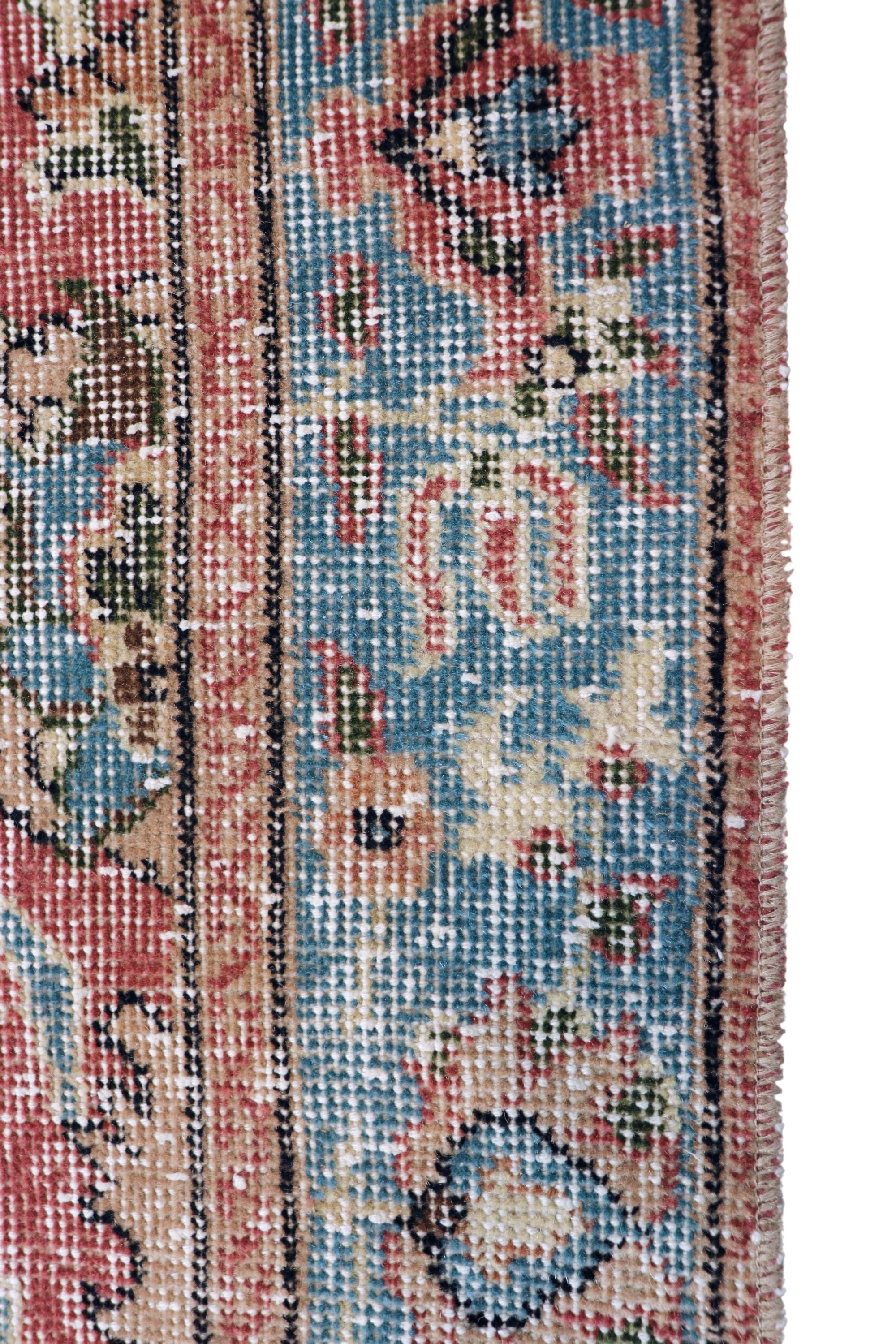 Vintage red & teal rug
