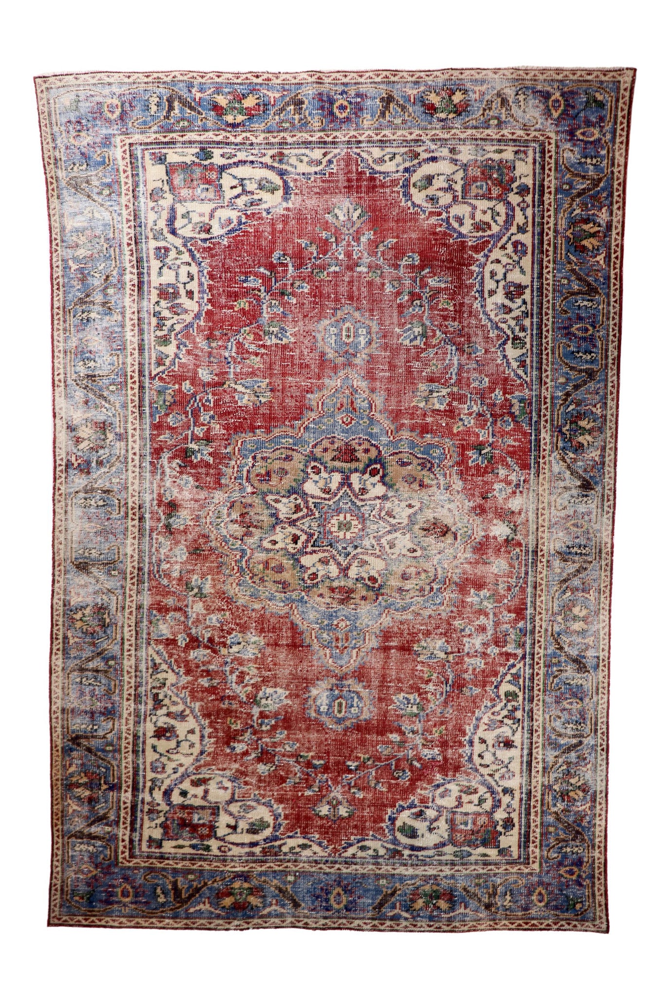 Vintage red & blue rug