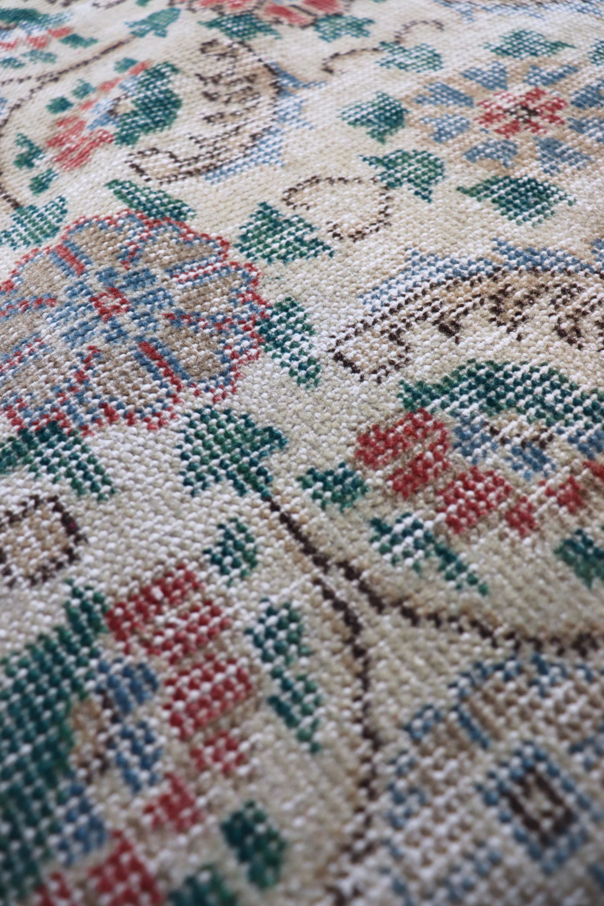 Vintage Green and Rust rug