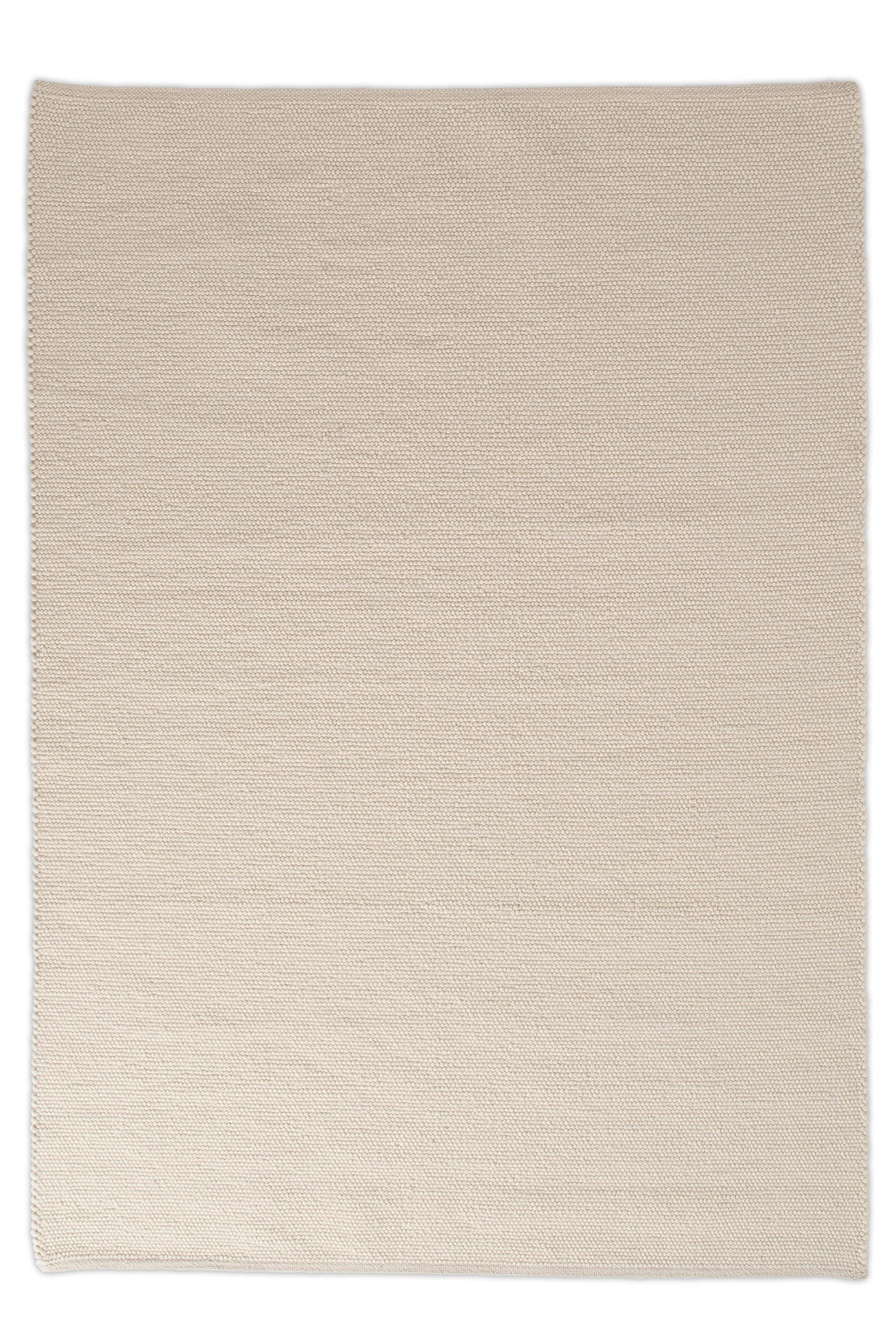 Respect Plain Wool White Rug