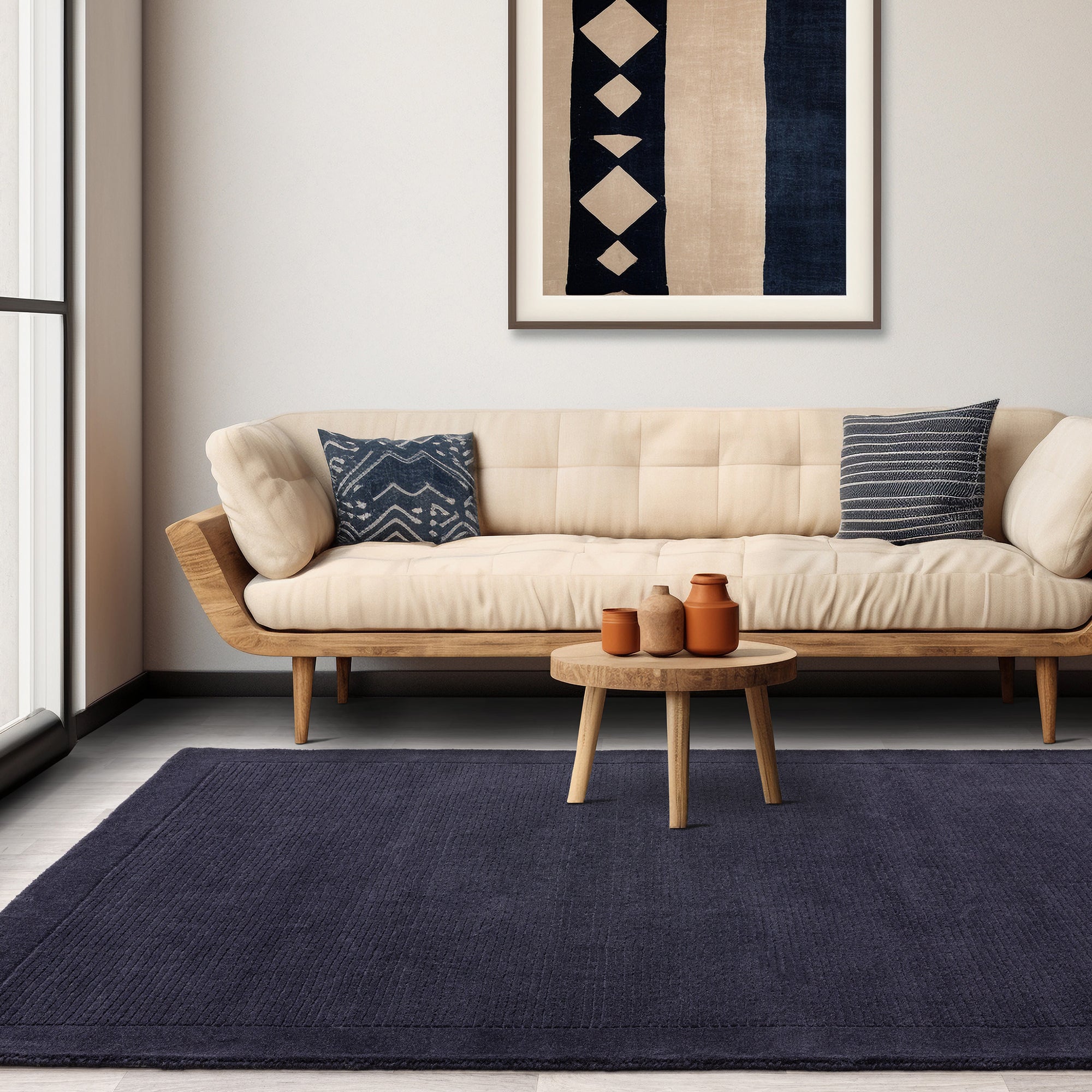 York Navy Rug