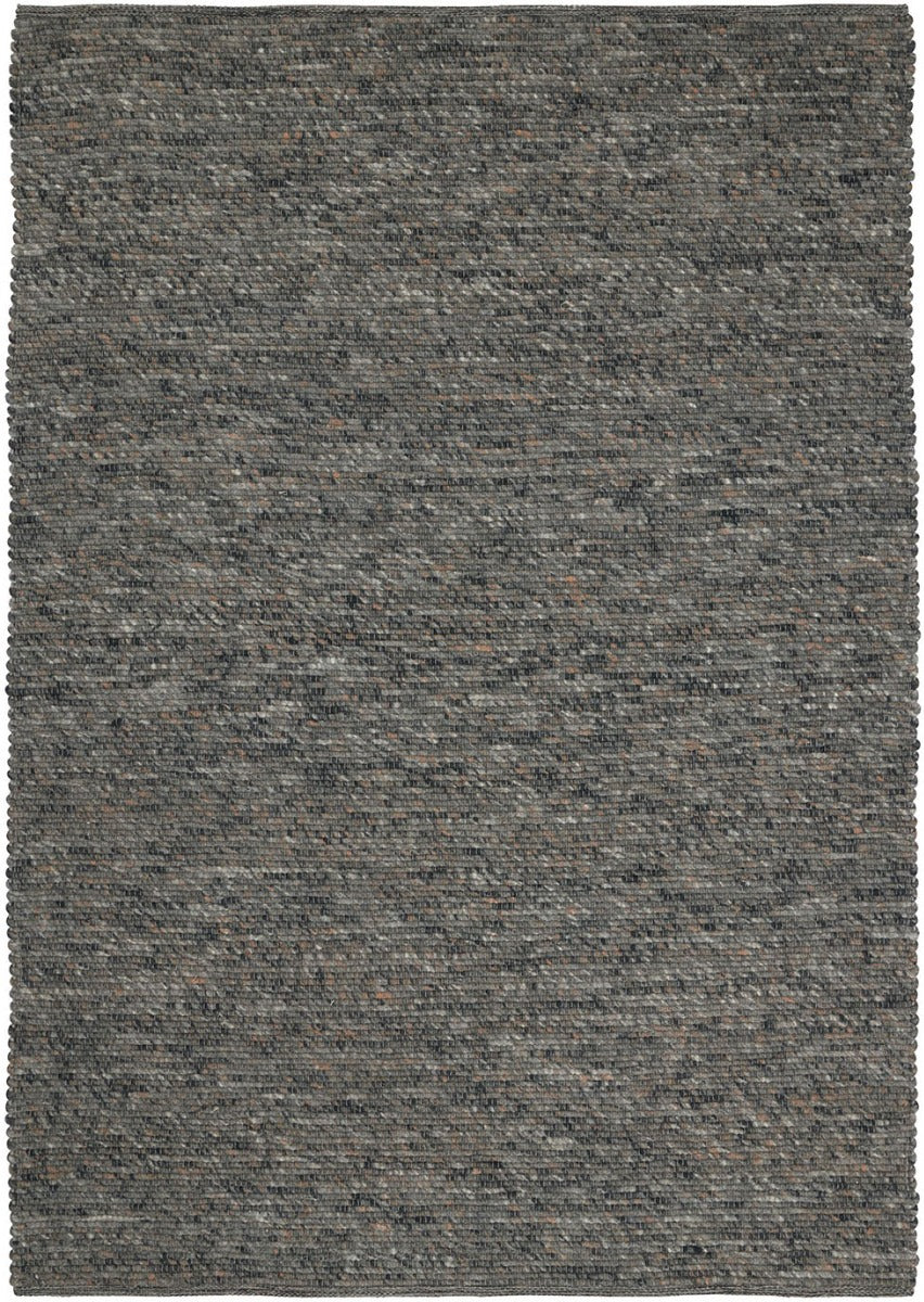 Plain Charcoal Modern Wool Rug
