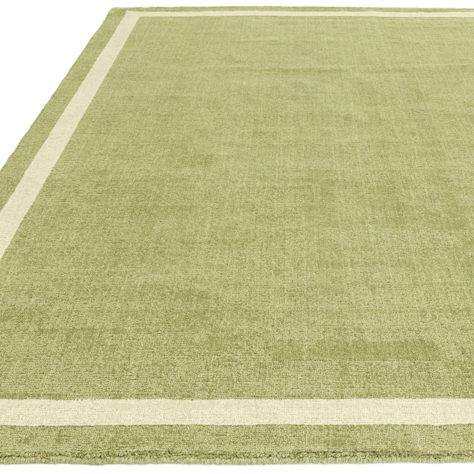 Modern green border style rug