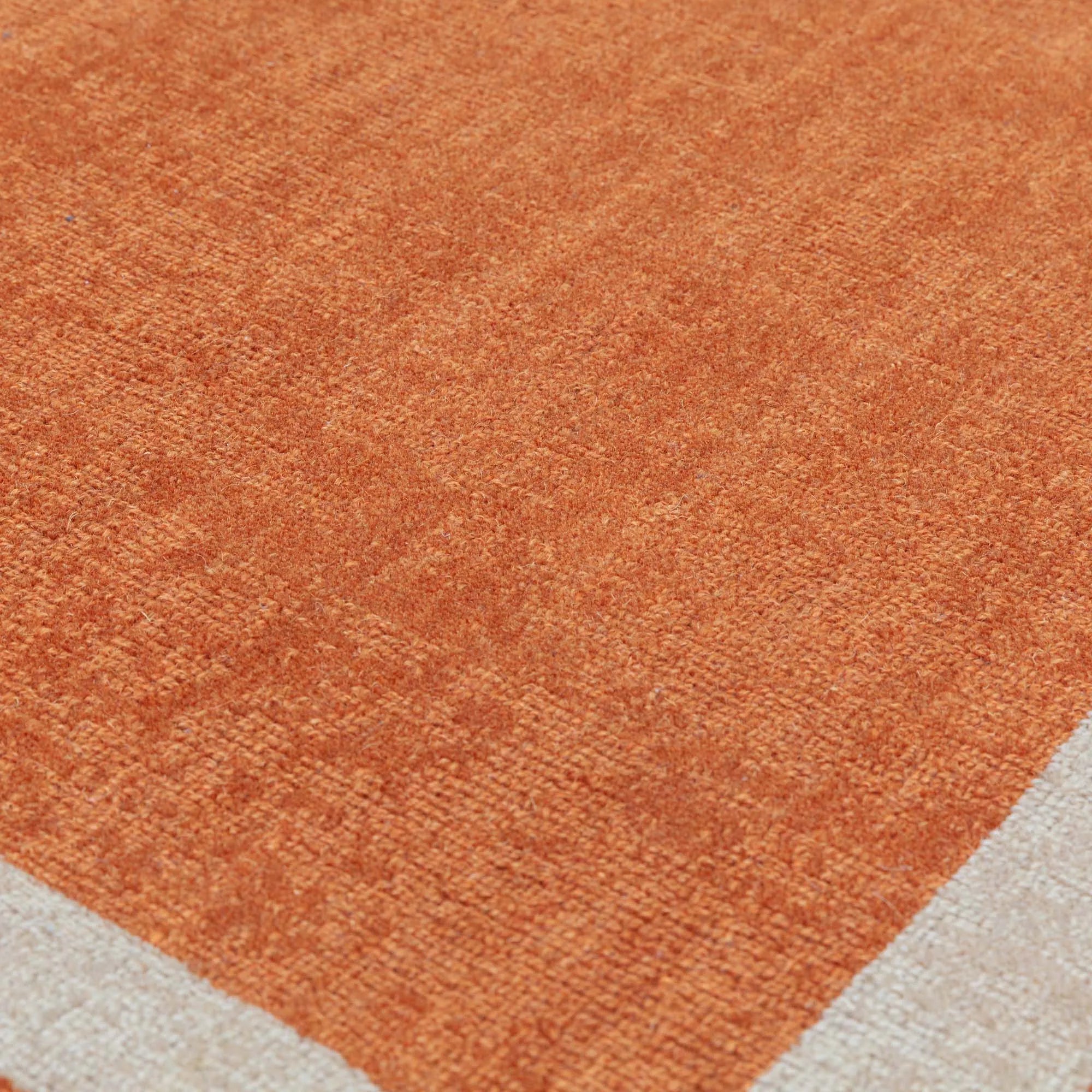 Modern orange border style rug