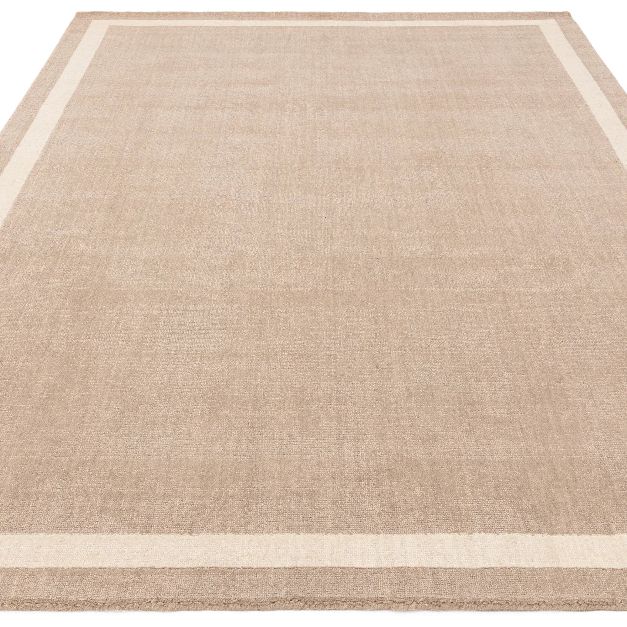 Modern beige border style rug