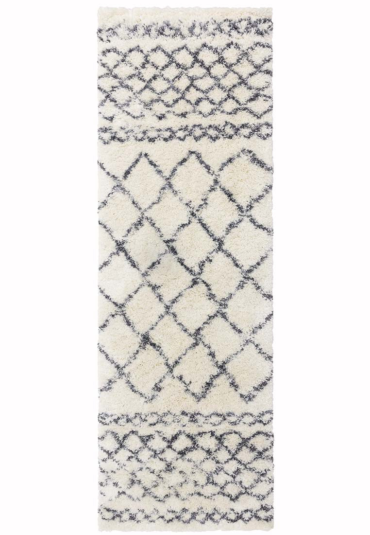 cream and grey moroccan style runner
