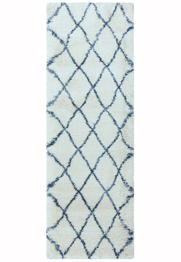 cream and blue moroccan style runner
