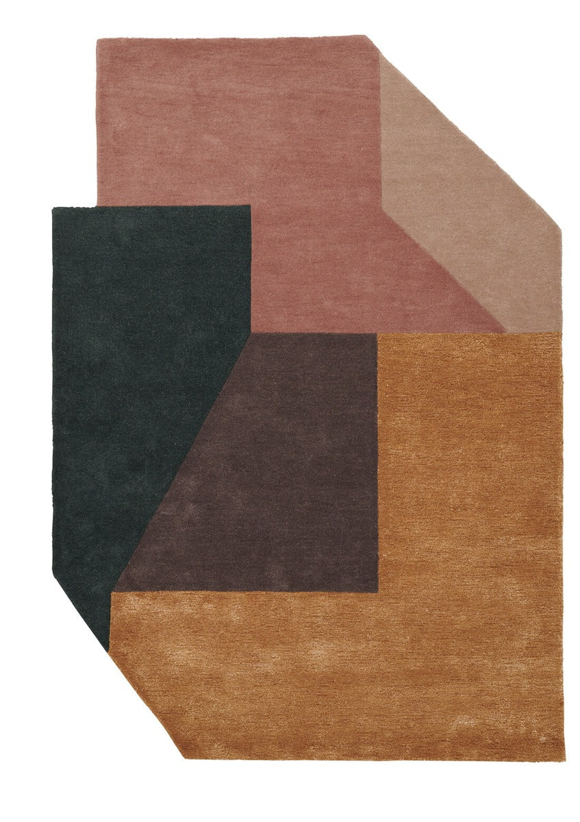 multicolour abstract geometric rug