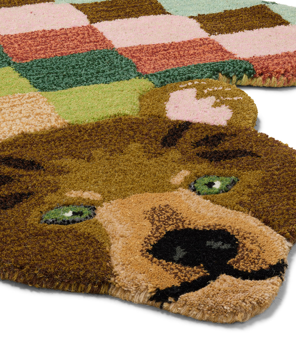Archie Check Bear Rug