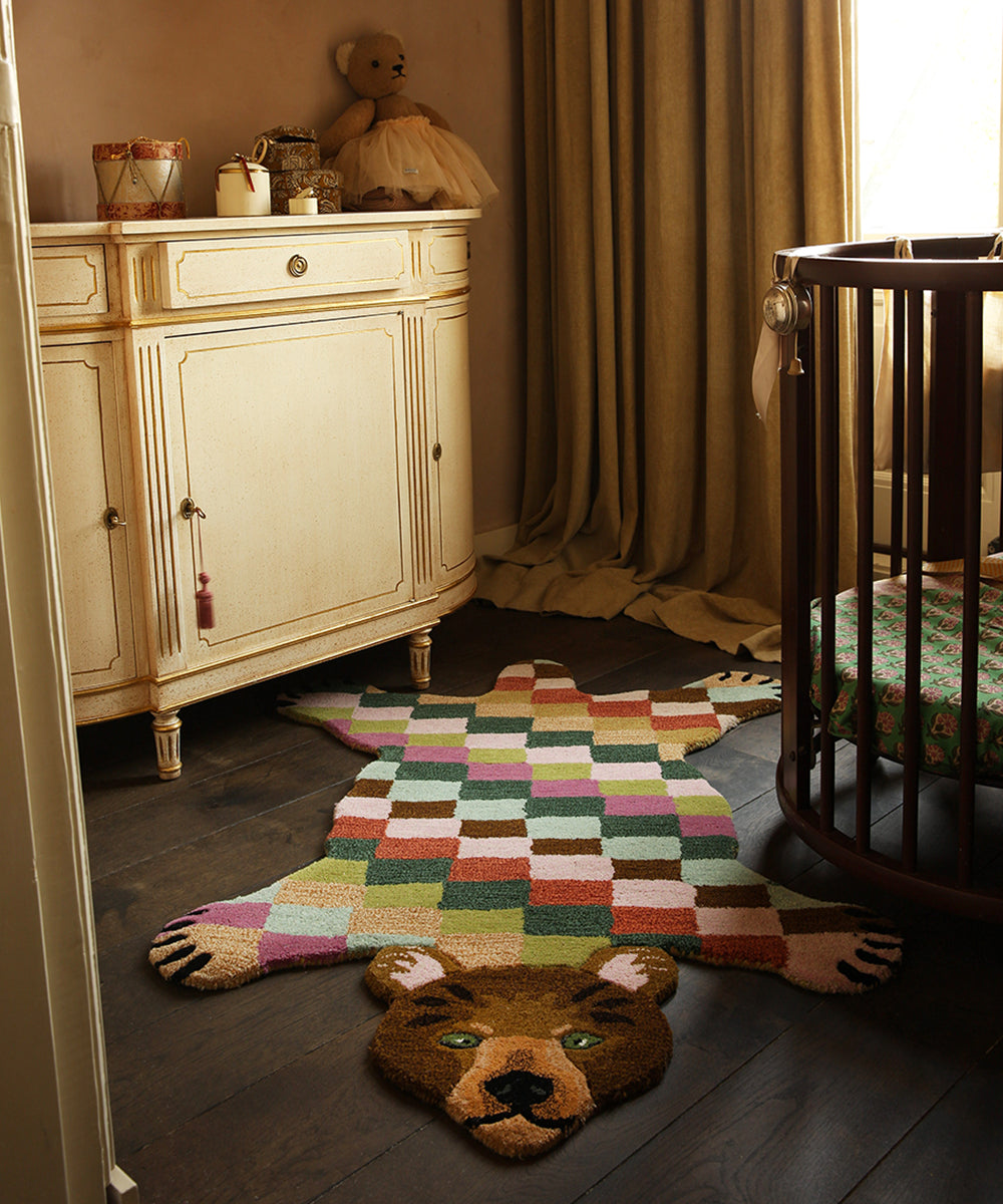 Archie Check Bear Rug