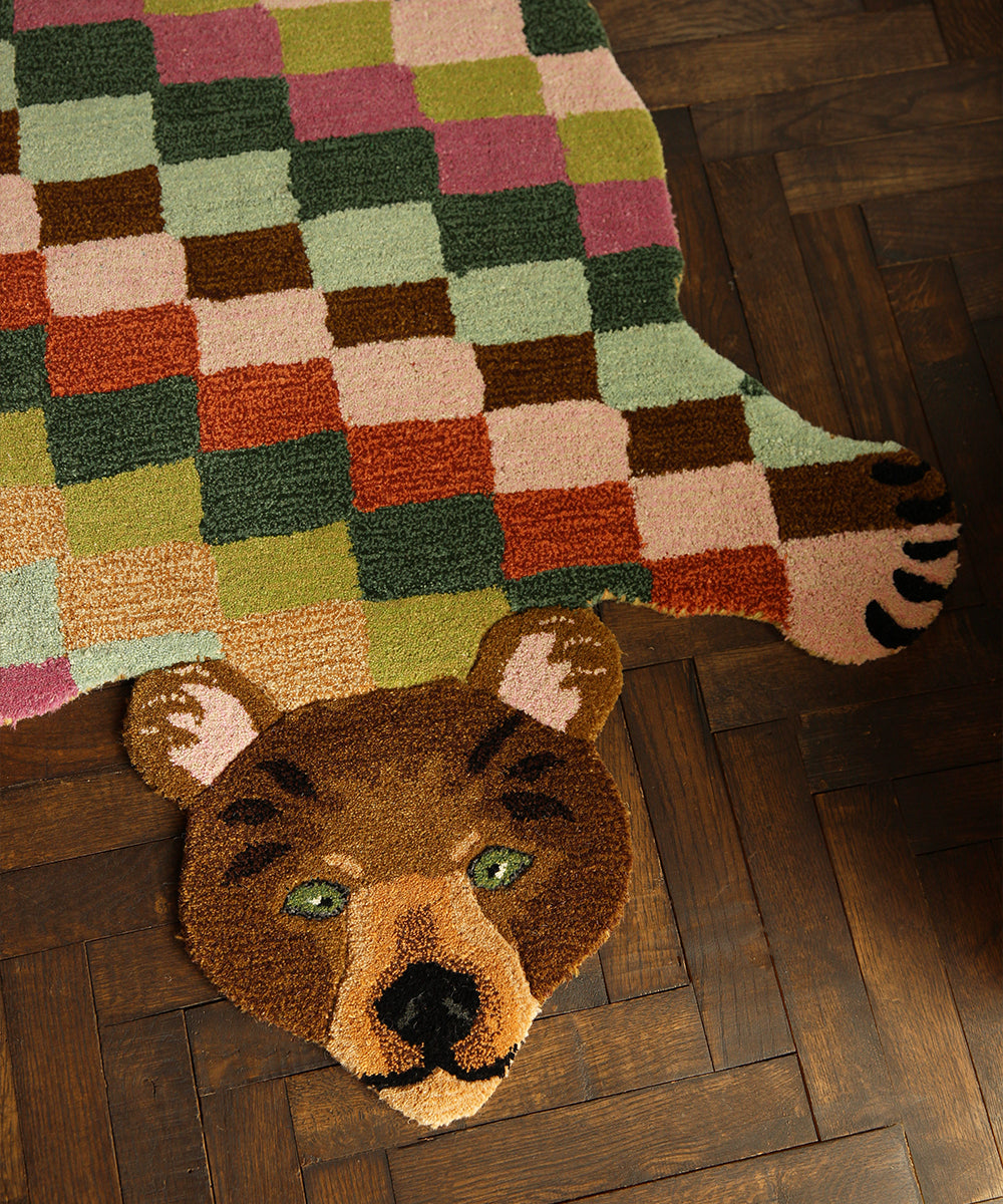 Archie Check Bear Rug