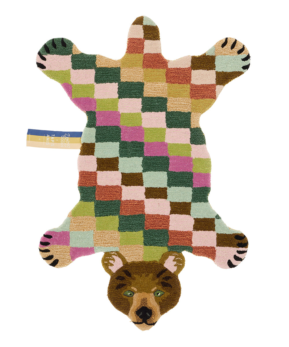 Archie Check Bear Rug