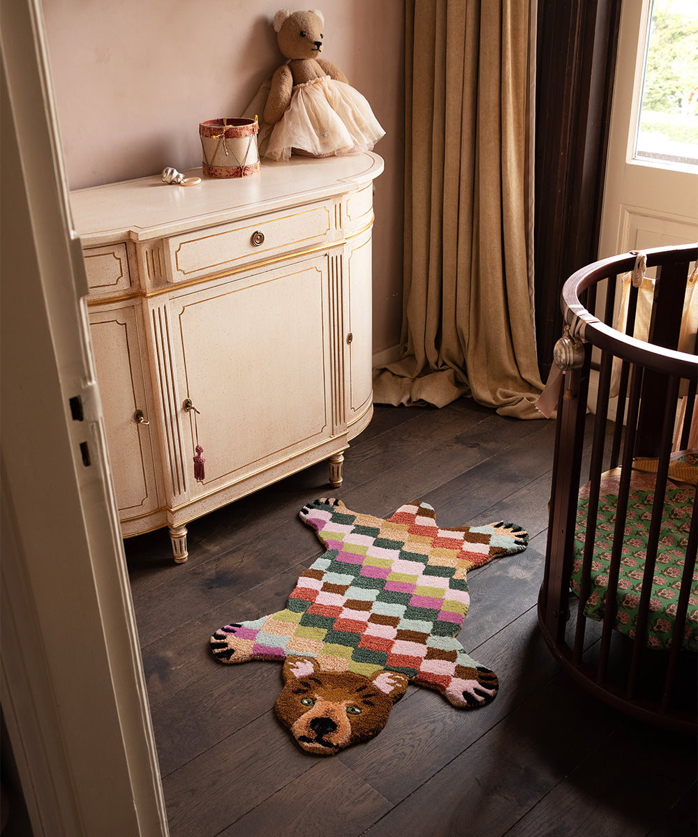 Archie Check Bear Rug