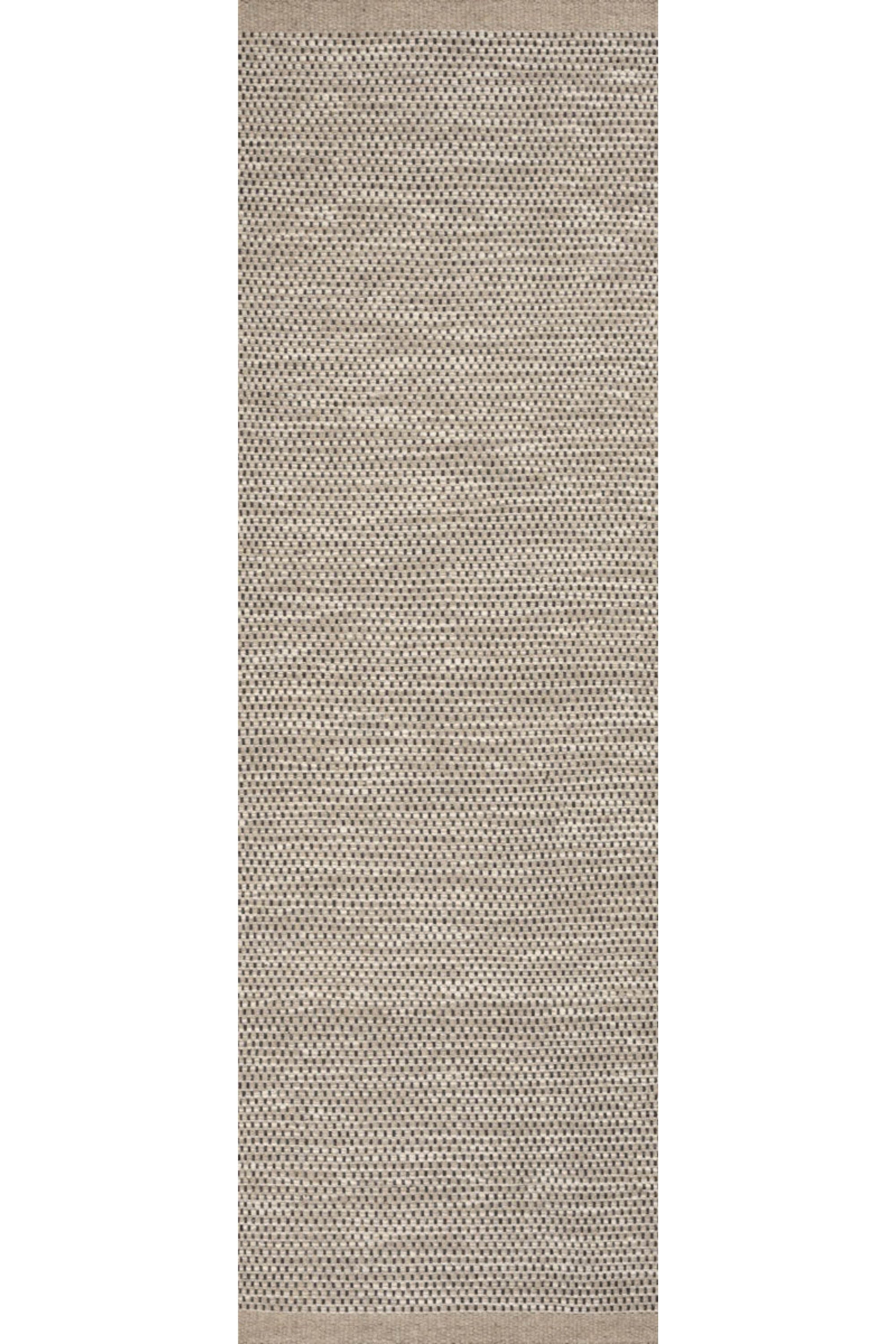 plain taupe wool runner