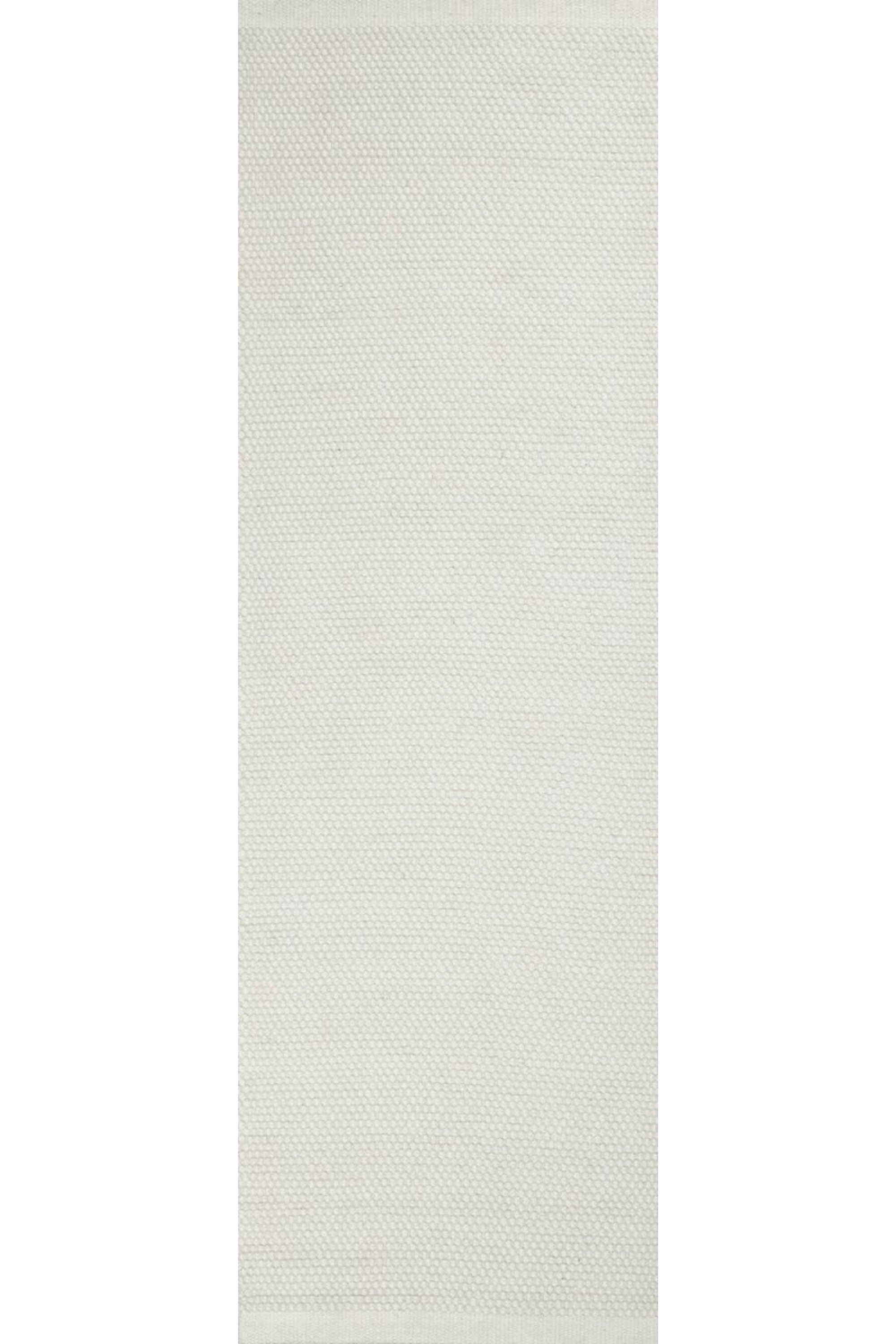 plain white wool runner