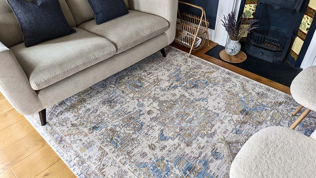 Persian style area rug in beige