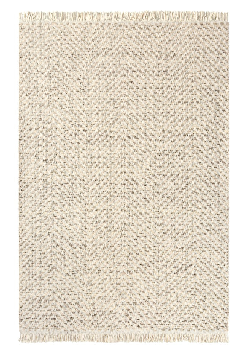 Woven beige brink and campman rug