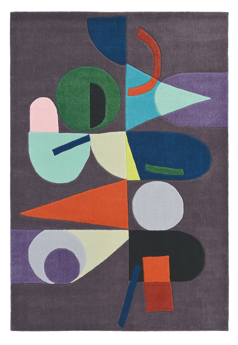brink and campman wool rug with a multicolour abstract pattern