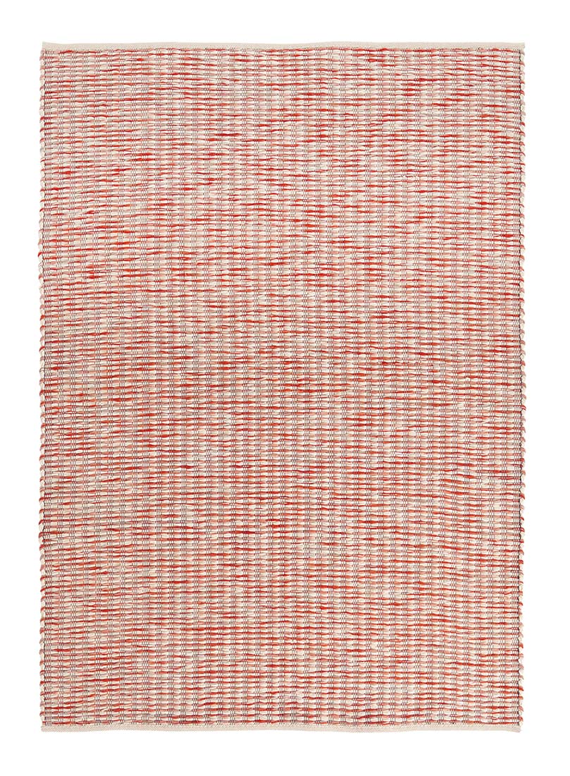 cream, red and pink textured area rug 
