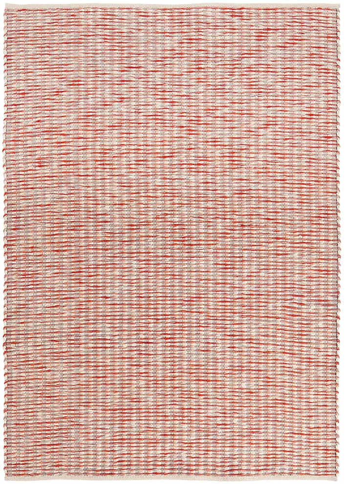 cream, red and pink textured area rug 
