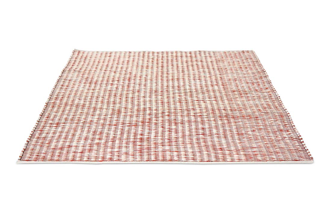 red and pink textured area rug 
