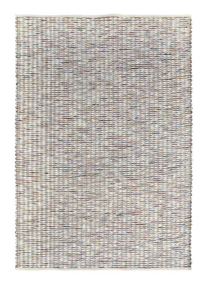 cream and grey textured area rug 
