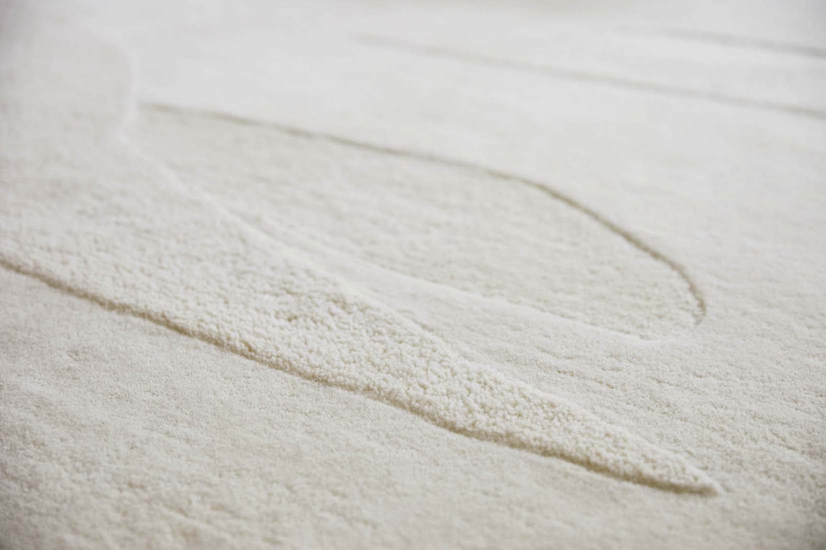 cream wool area rug with subtle texture detail
