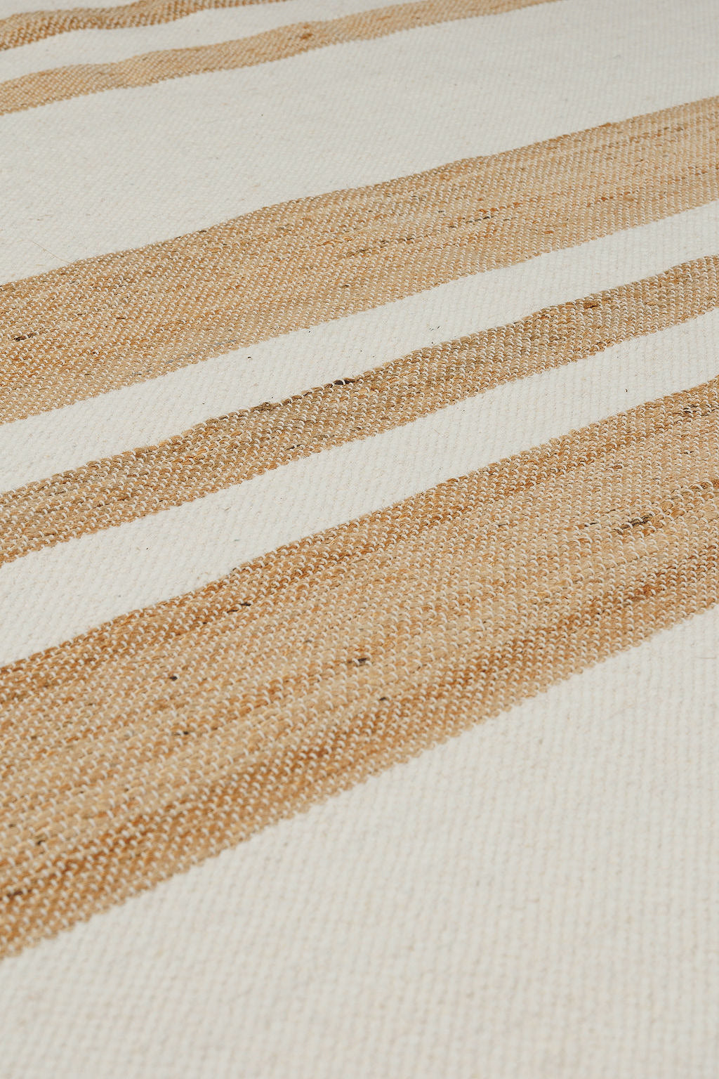 jute runner rug with white stripes