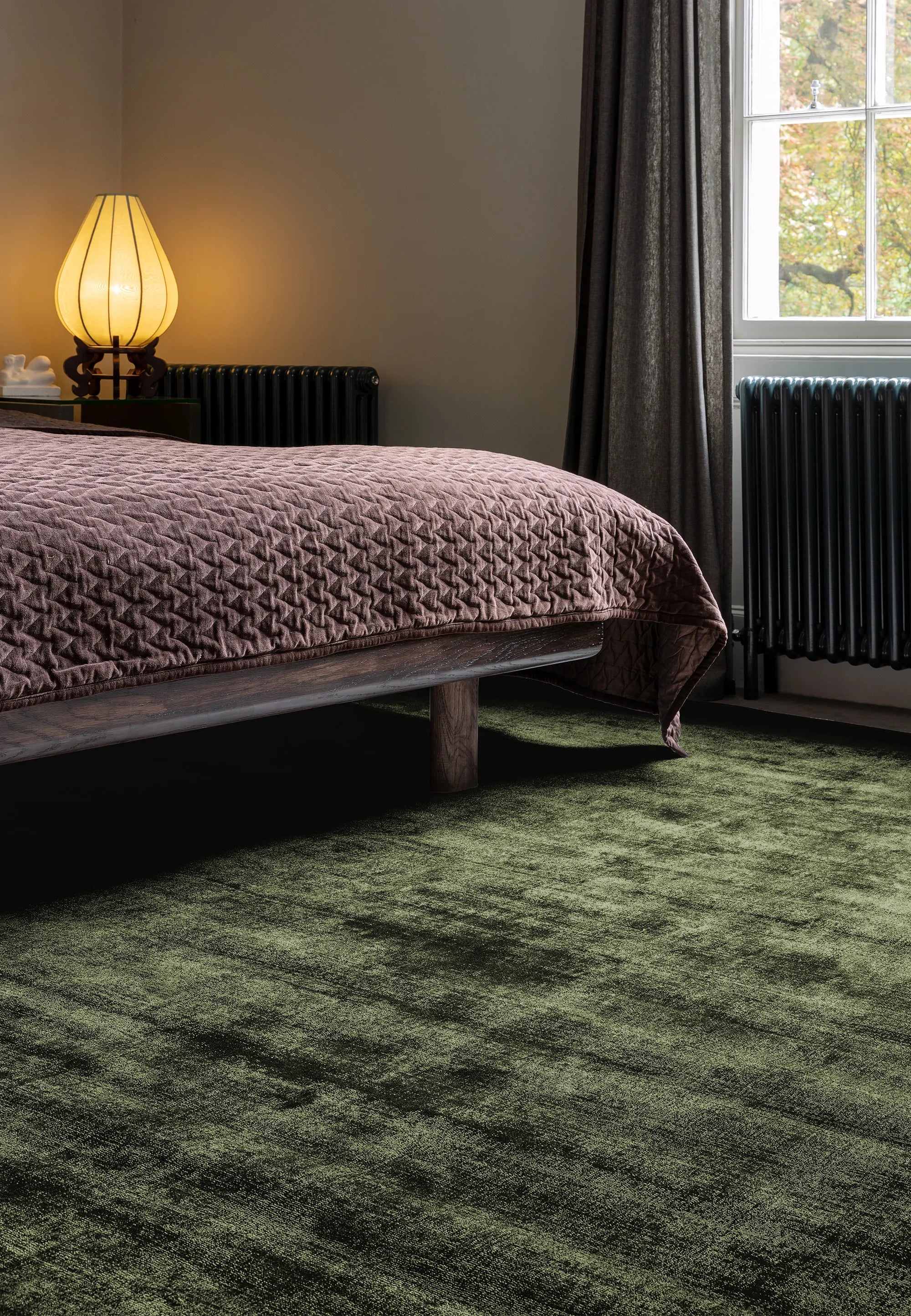 Blade Green Plain Rug