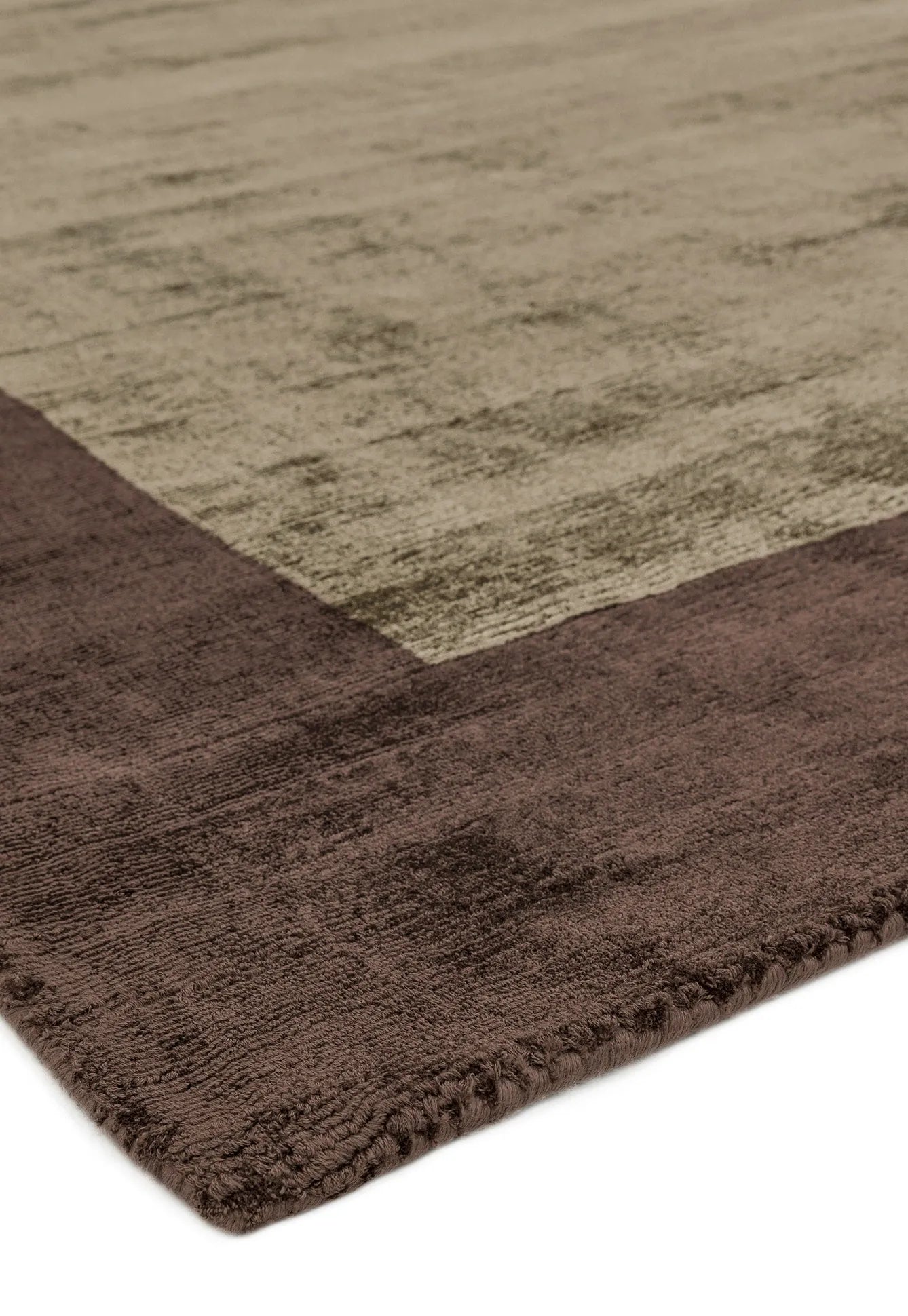 Blade Border Square Rug BB02 Choco Mocha