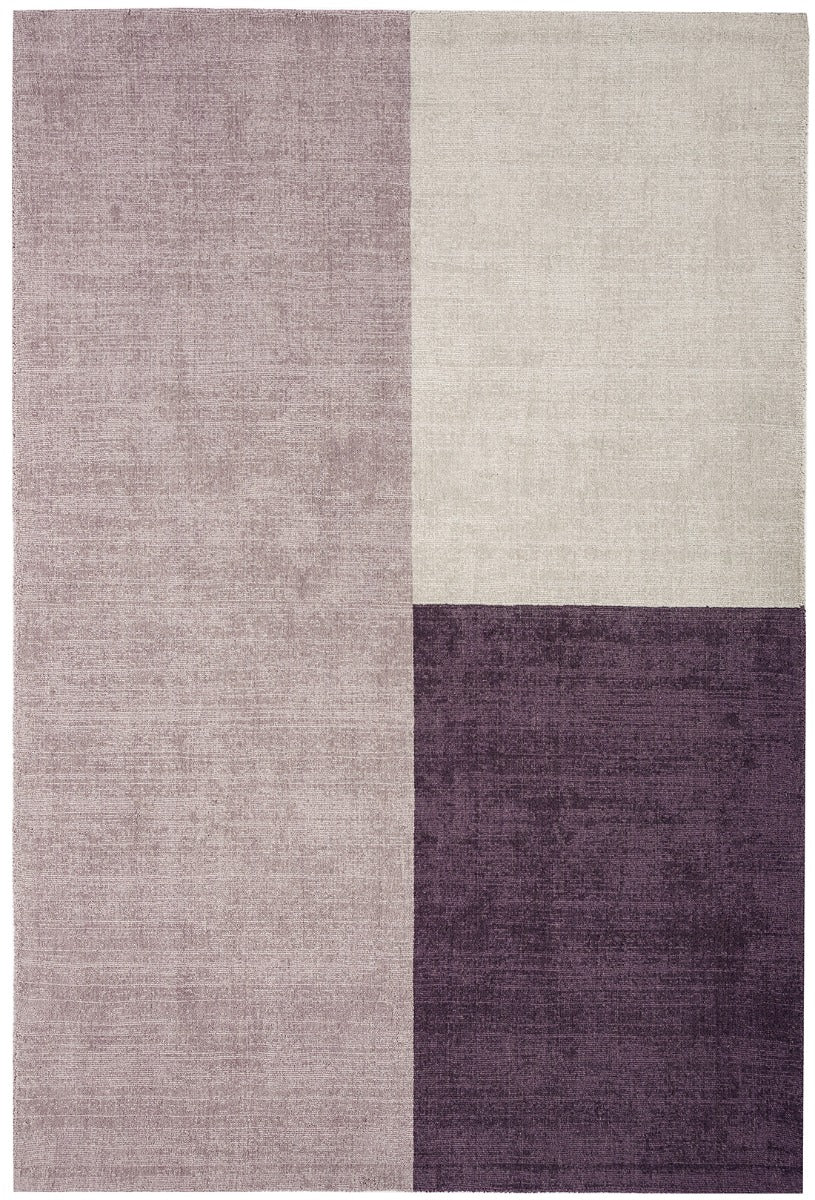 purple geometric wool rug