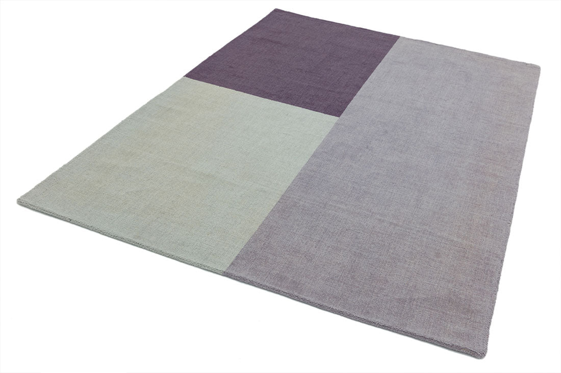 purple geometric wool rug