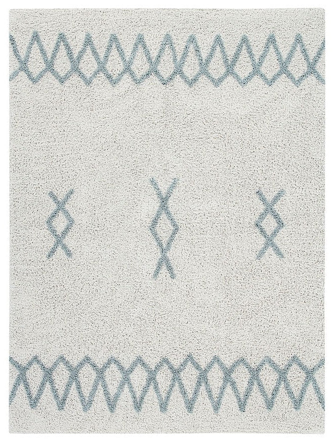 Cotton Blue Moroccan rug
