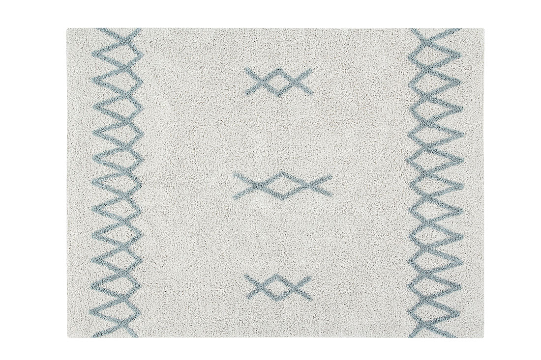 Cotton Blue Moroccan rug
