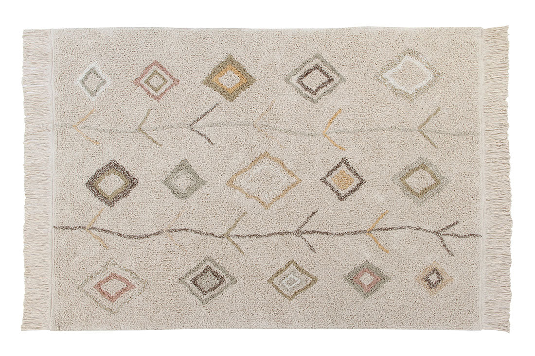 Cotton Beige Moroccan rug
