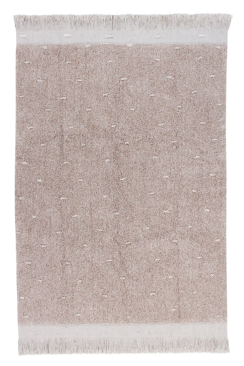 textured beige rug
