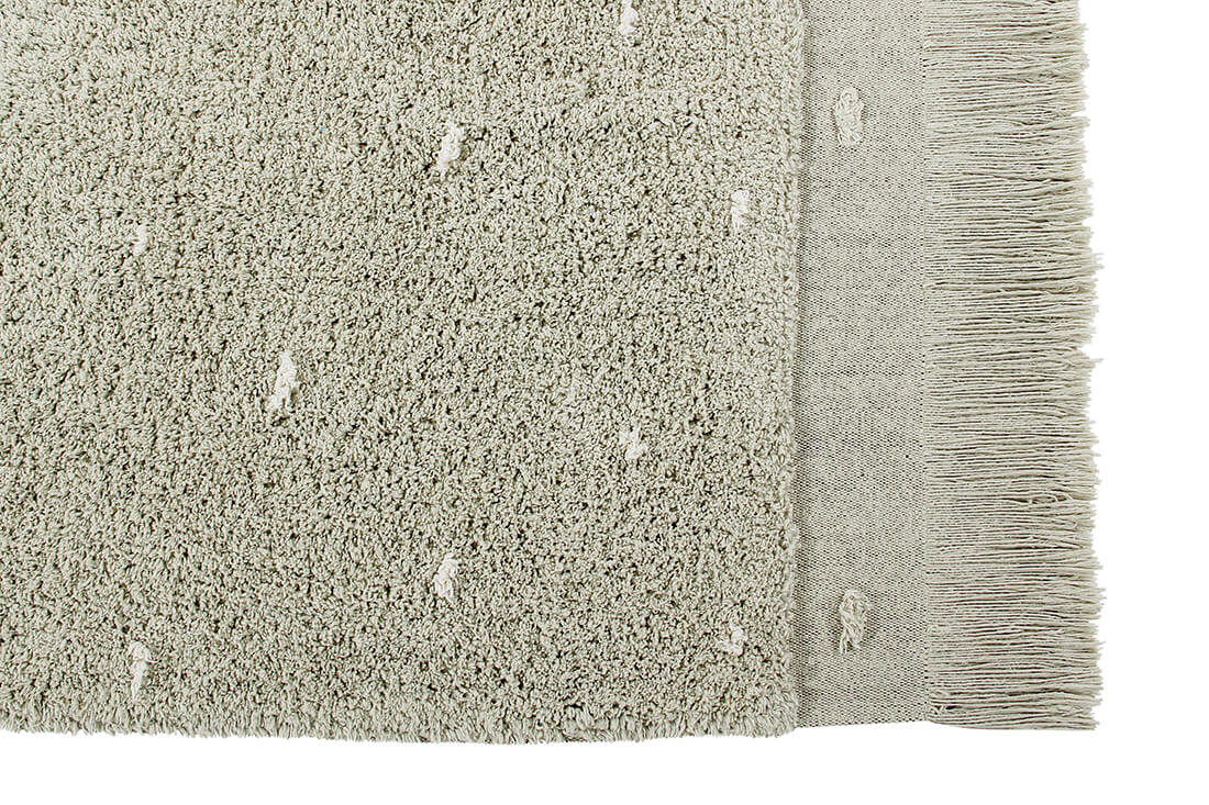 textured olive green rug