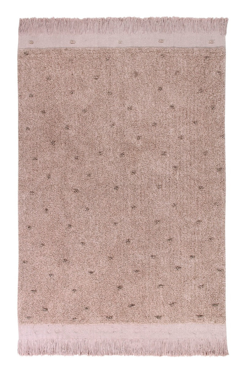 textured nude pink rug